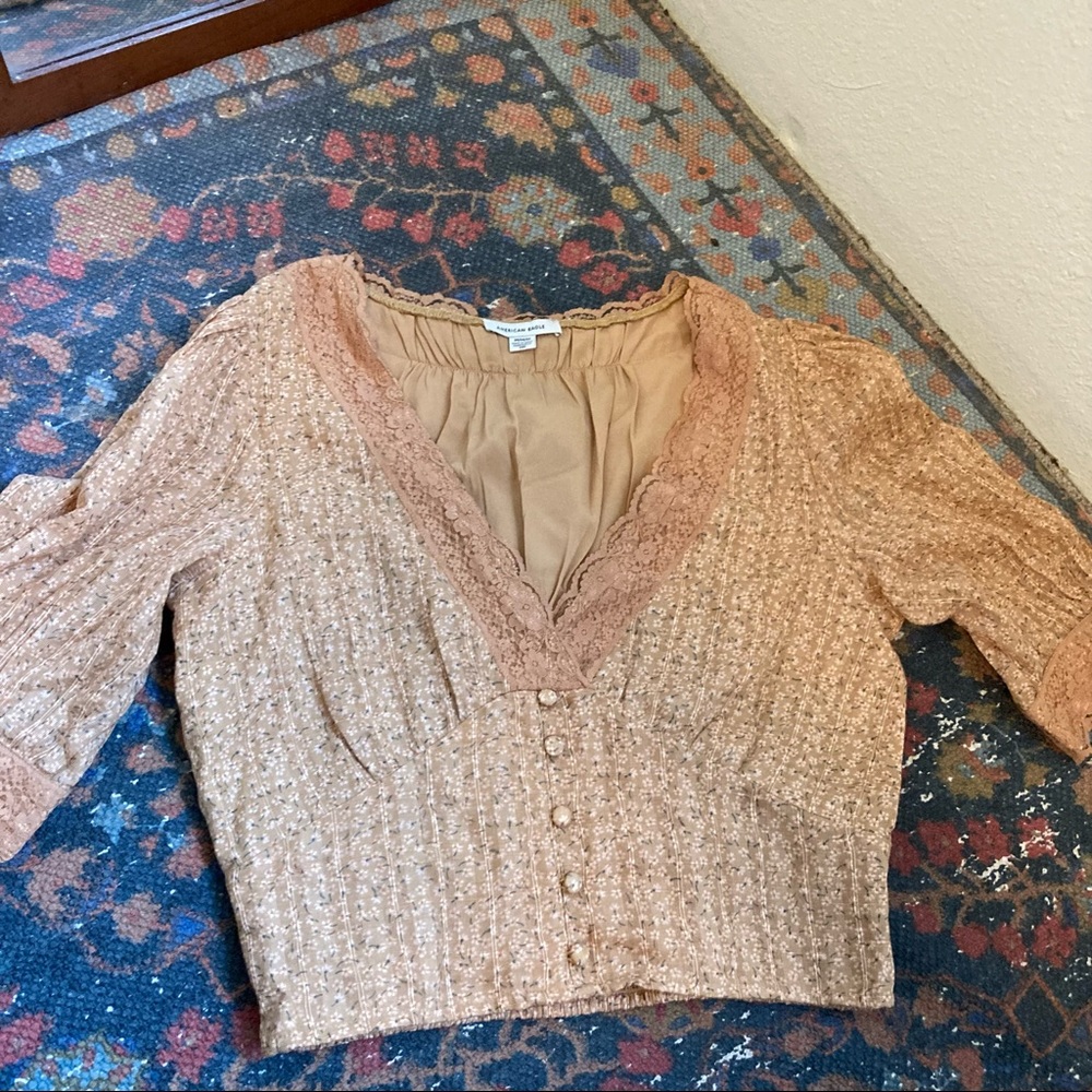 AEO Floral Cropped Top